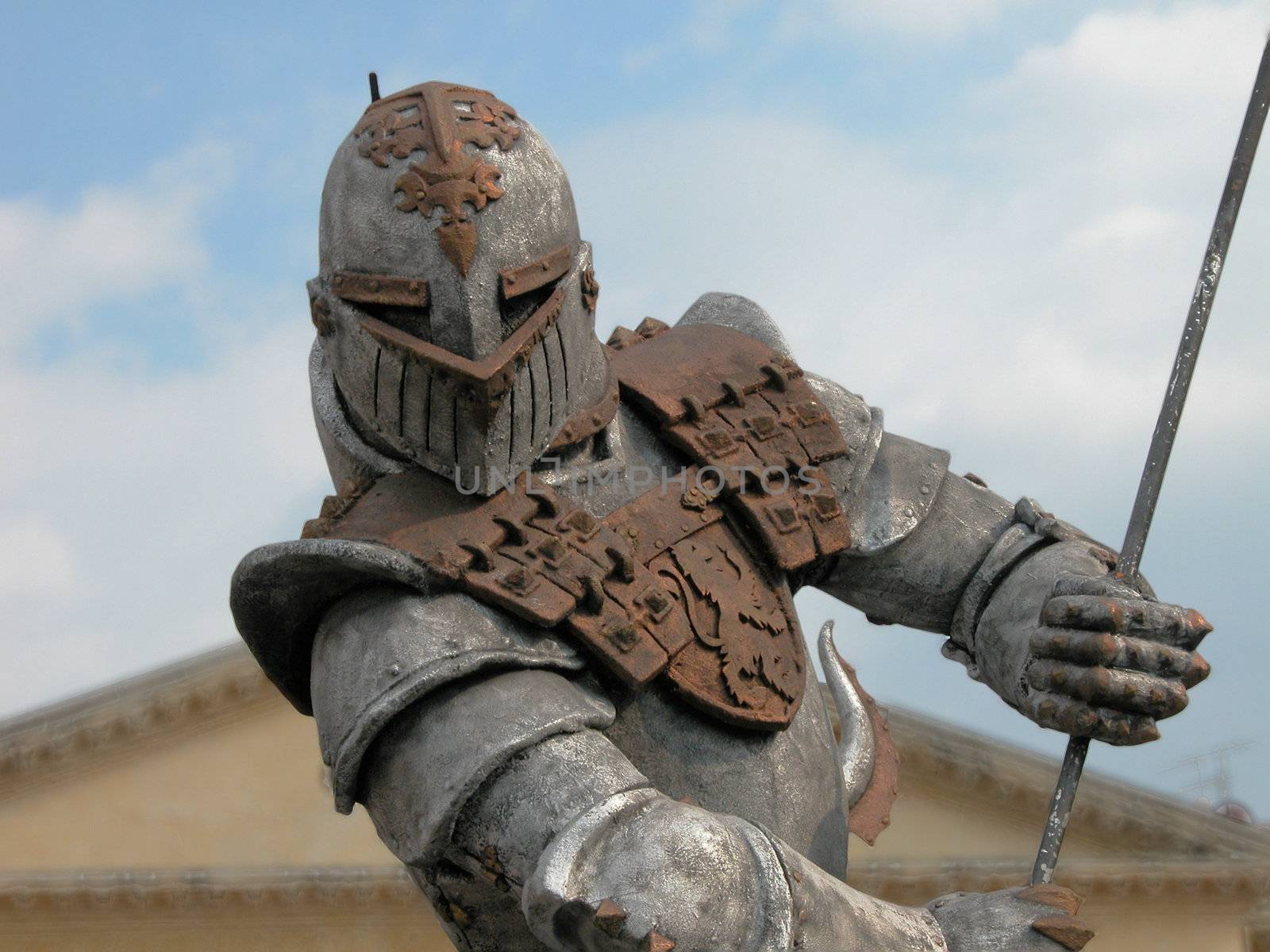 A powerful armour showed near Verona Arena