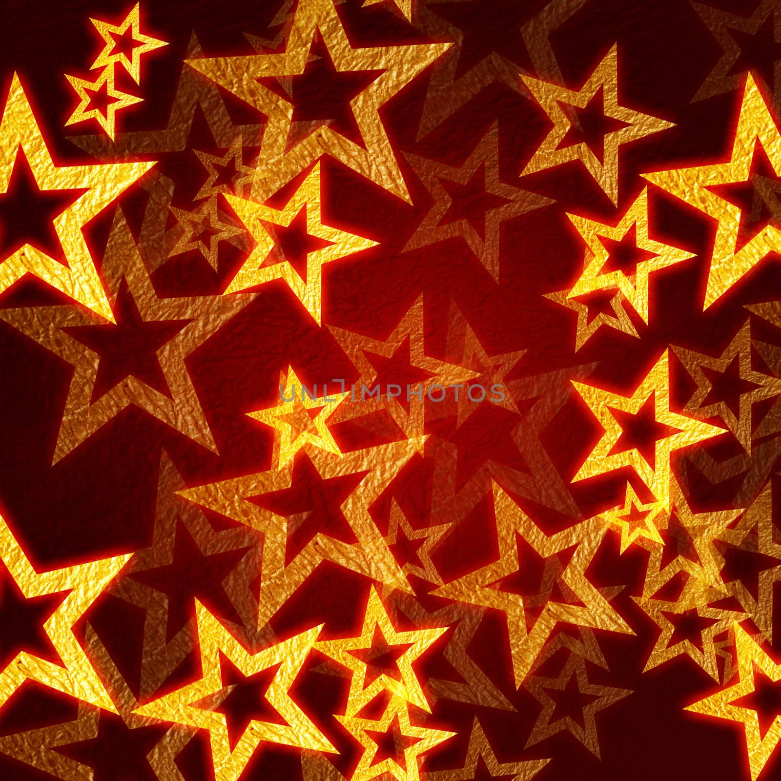 golden stars in red background by marinini