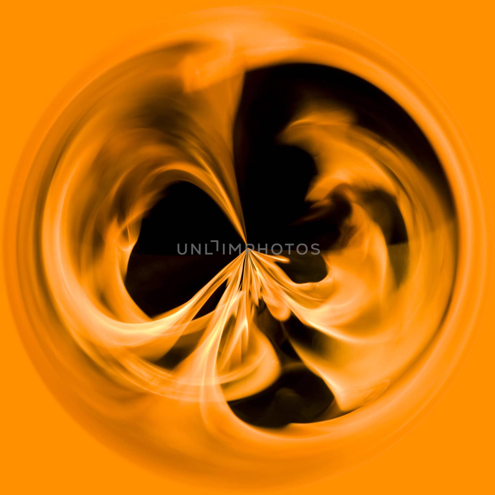 abstract magic ball made of fire flames