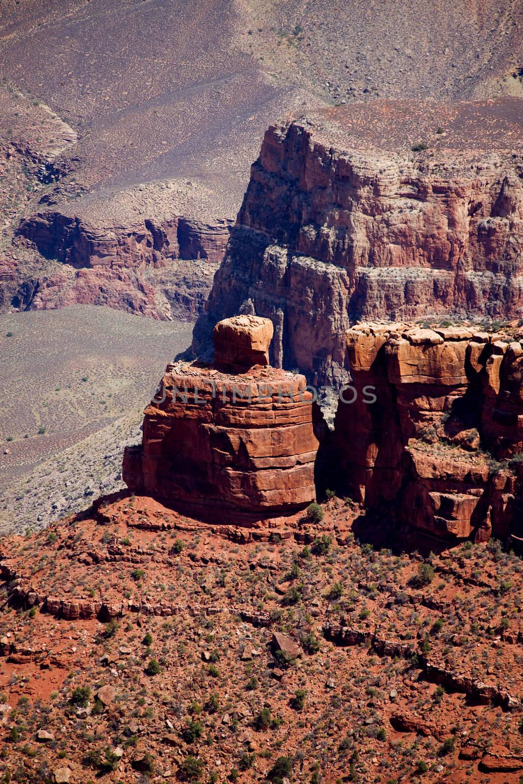 Detail of Rocky Pillar in the Grand Canyon