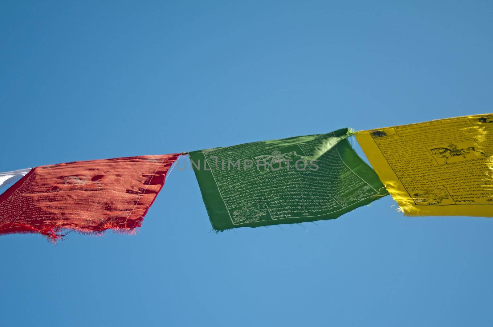 prayer flags of Tibet by Jochen