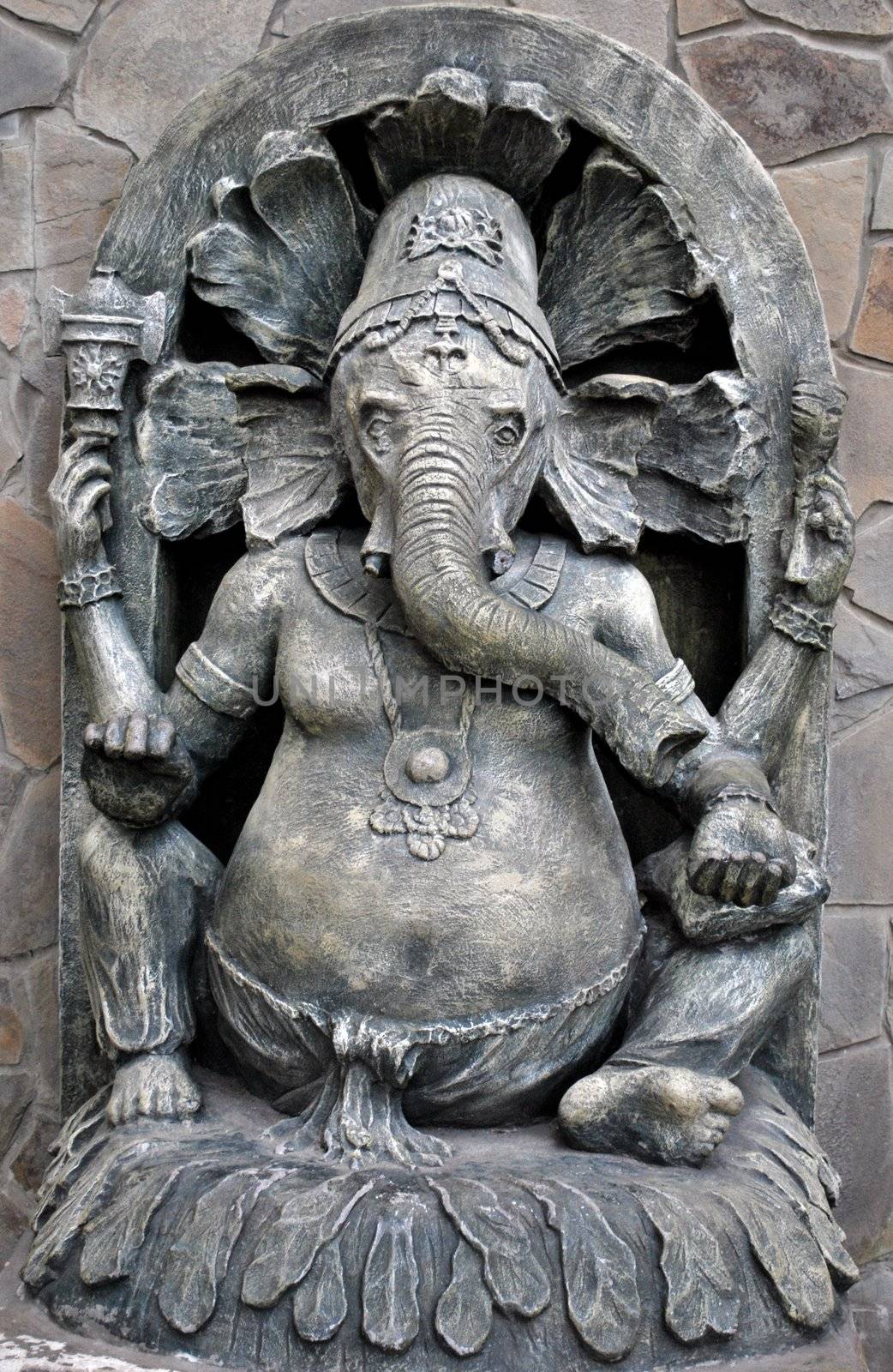 Grey Indian Elephant Sculpture