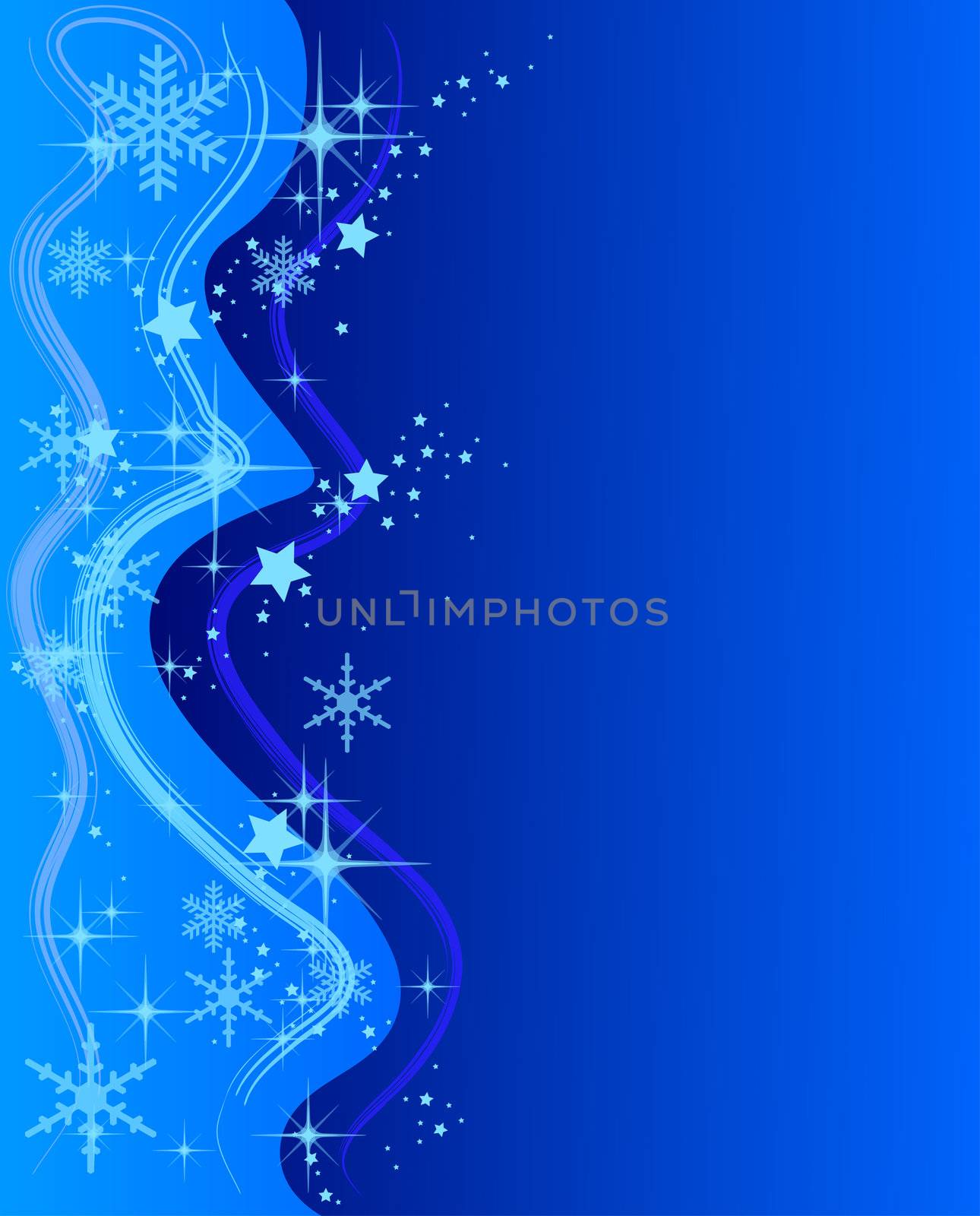 Illustration of a blue Christmas Background with Stars by peromarketing