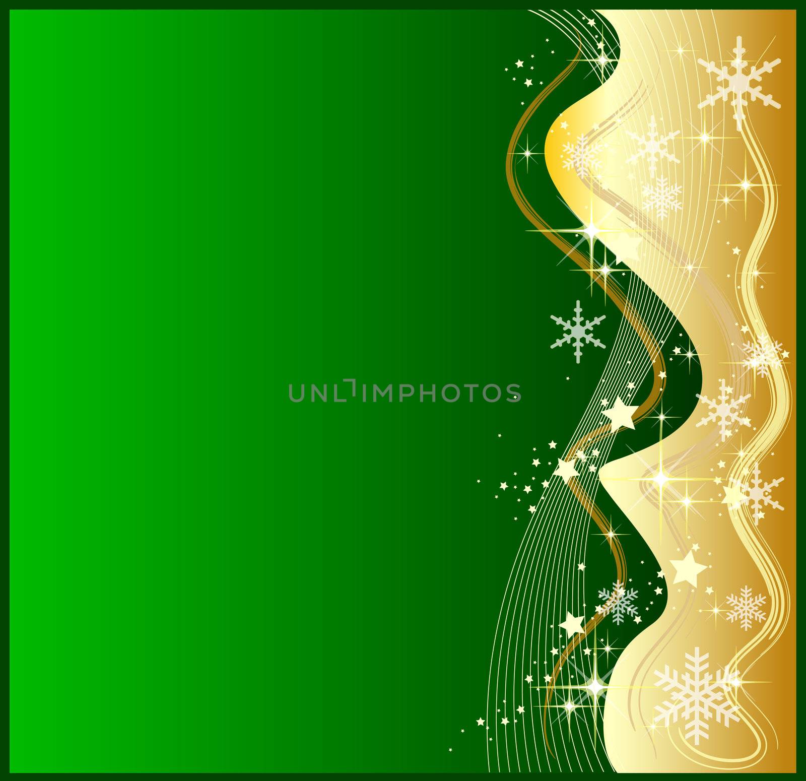 Illustration of a abstract green christmas background