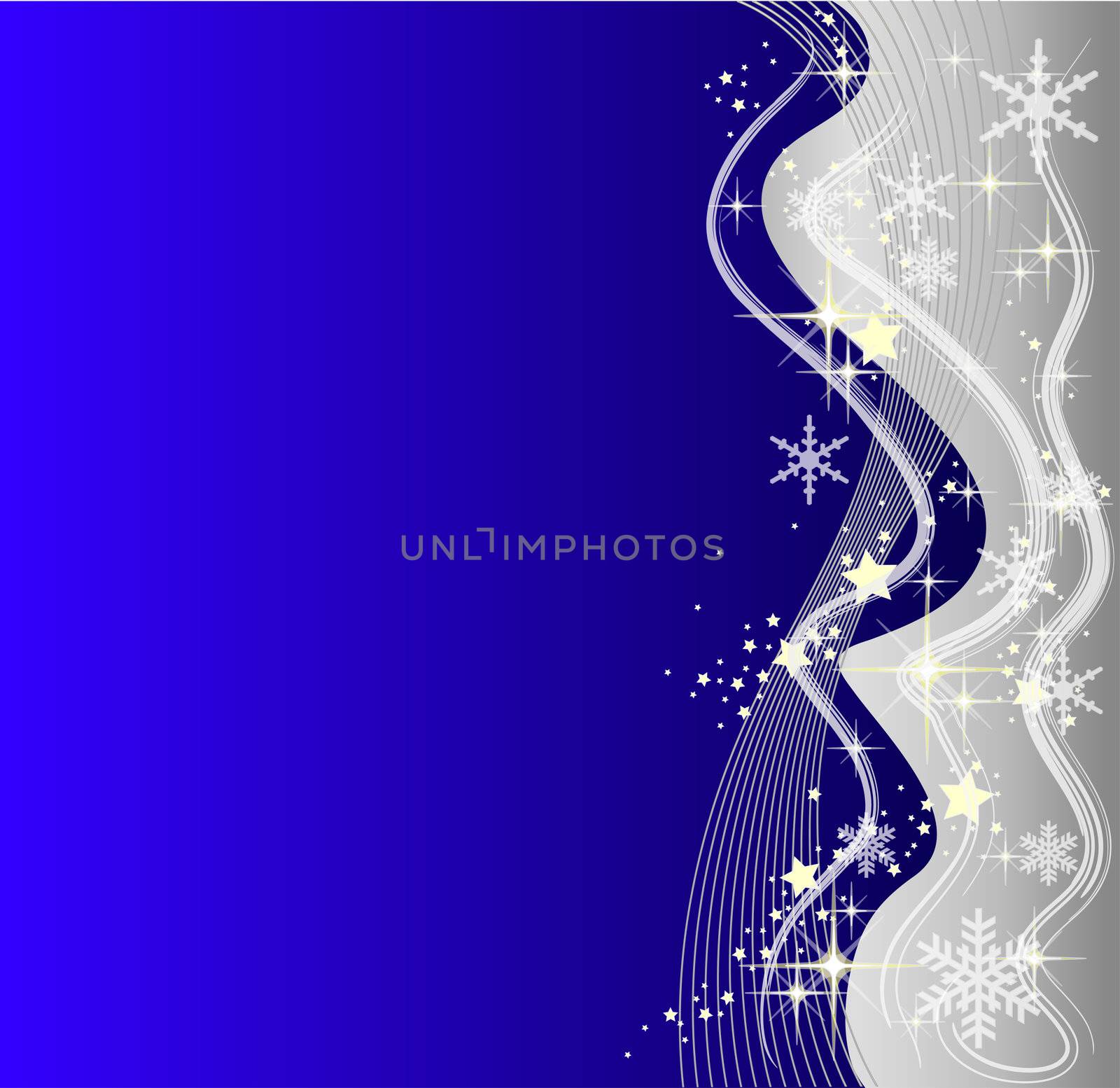 Illustration of a abstract blue christmas background by peromarketing