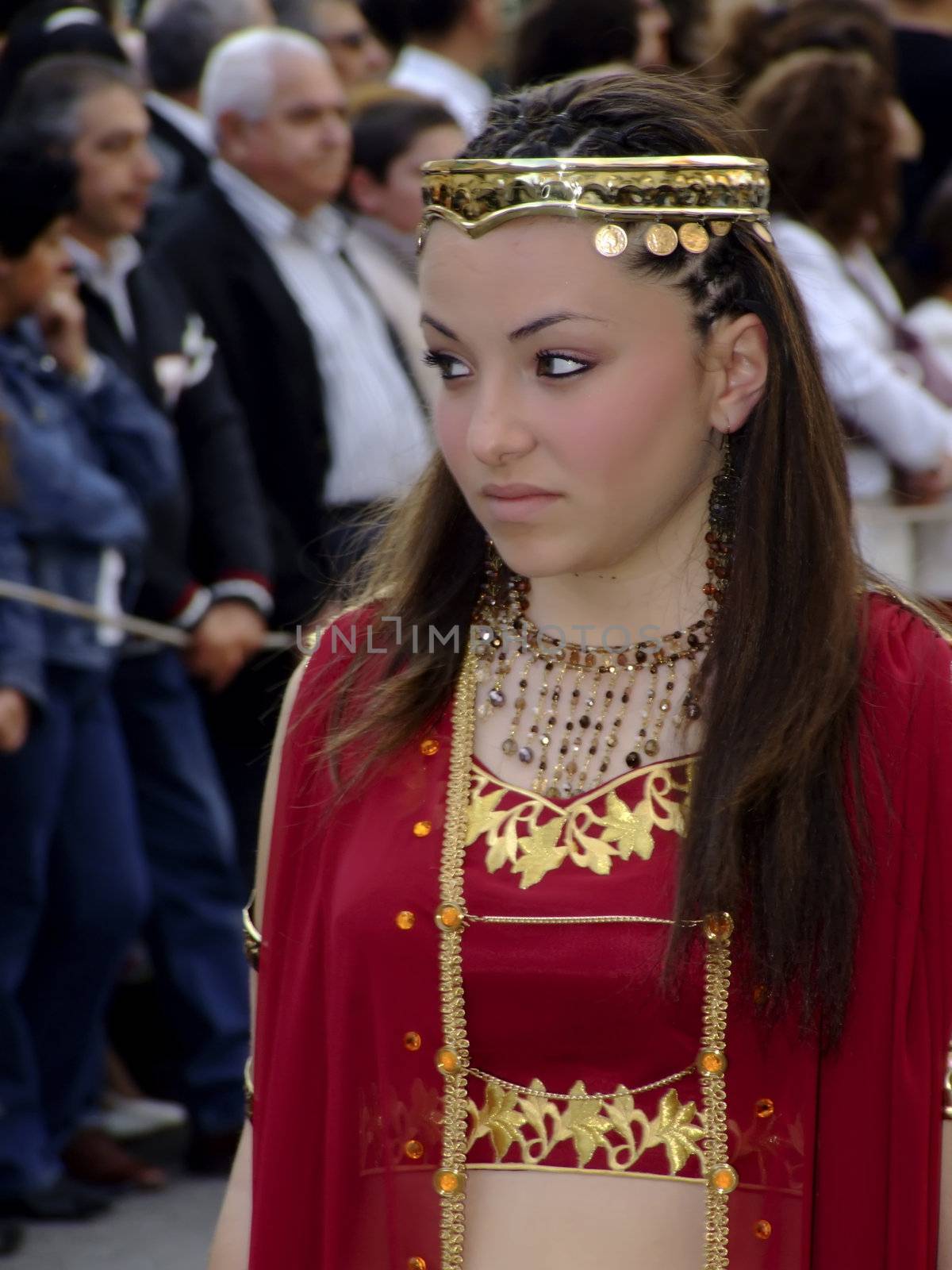 Beauties of the Ancient Empires - Images shot during parade demonstrating fashion and beauty of ancient empires of Rome, Egypt, Judea, etc