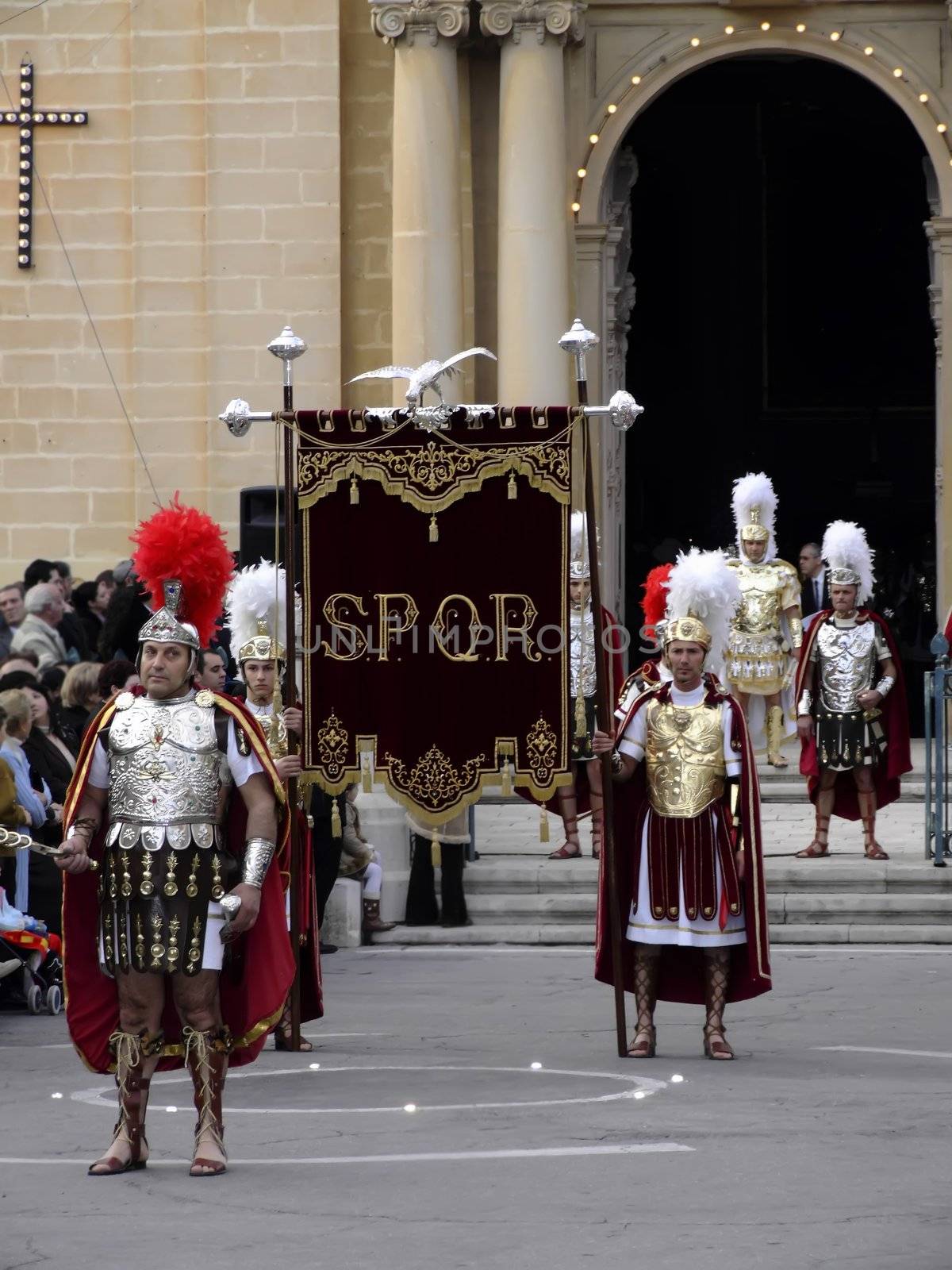 SPQR Series - Imagery depicting re-enactment of Roman Empire legion march, during Good Friday procession in Malta. No detail is spared, resulting in realistic weaponry and uniforms.