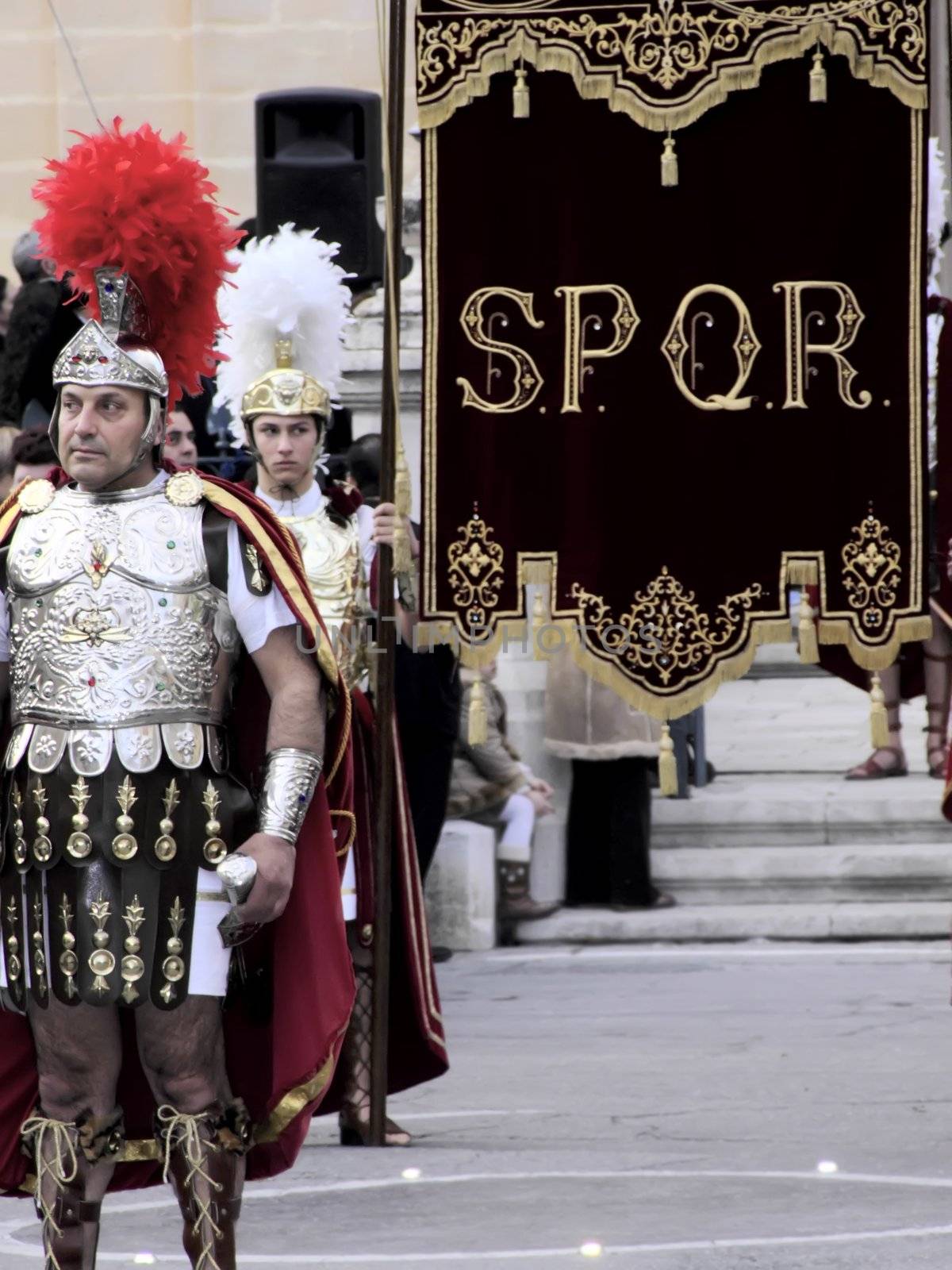 SPQR Series - Imagery depicting re-enactment of Roman Empire legion march, during Good Friday procession in Malta. No detail is spared, resulting in realistic weaponry and uniforms.