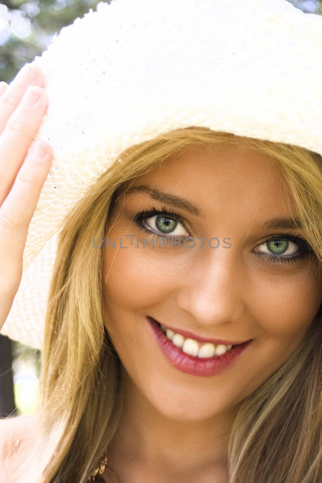 pretty young girl at the park