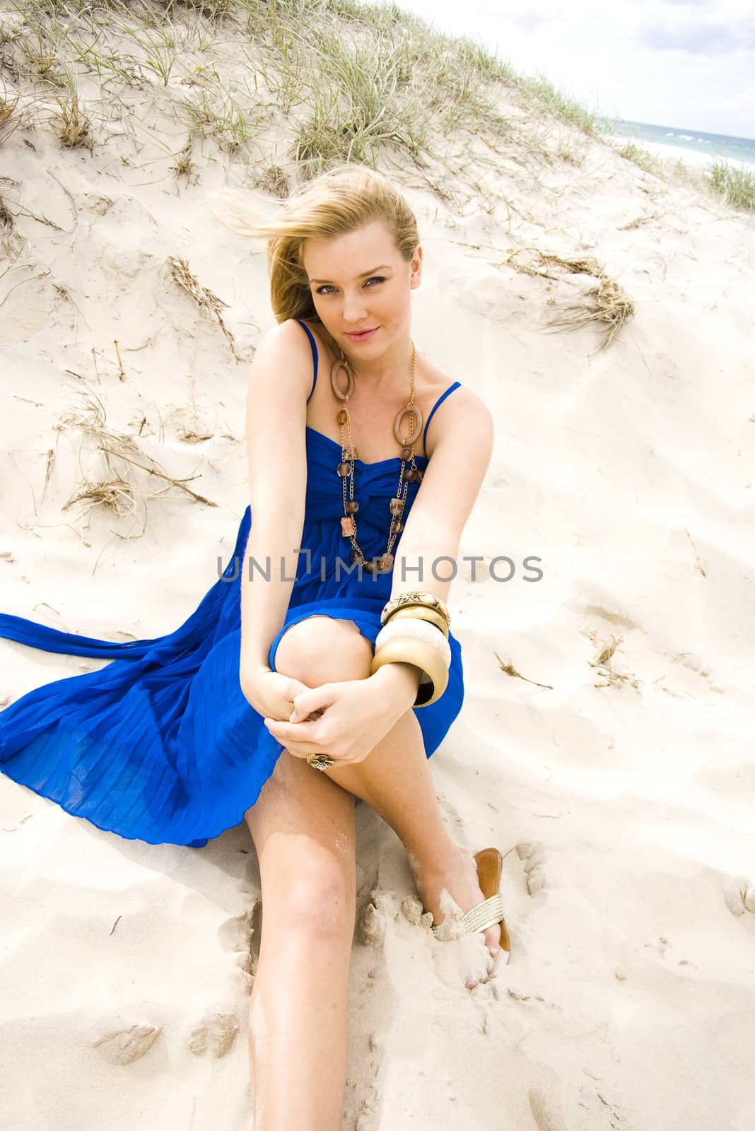 pretty young girl at the beach in summer by angietakespics