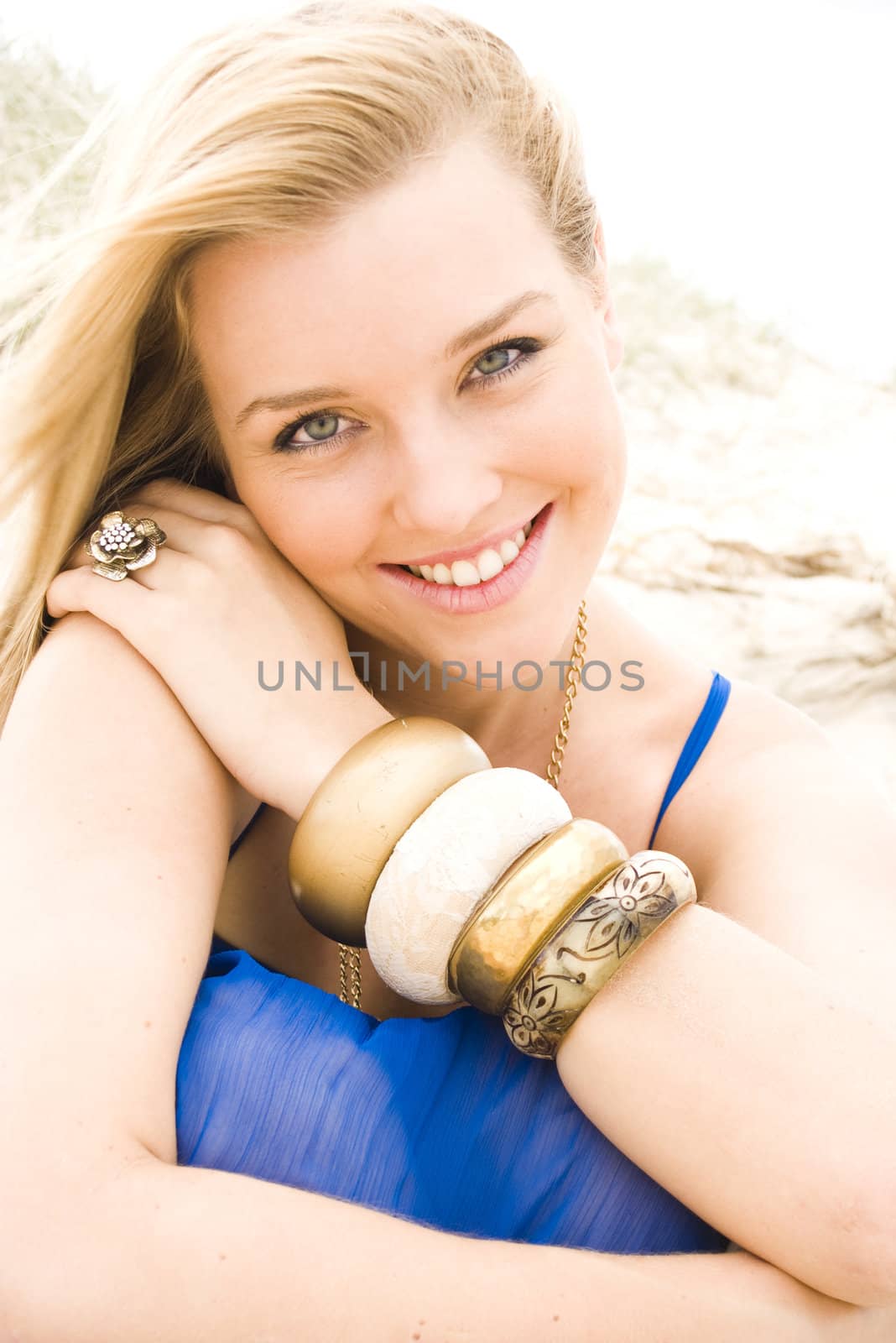 pretty young girl at the beach in summer by angietakespics