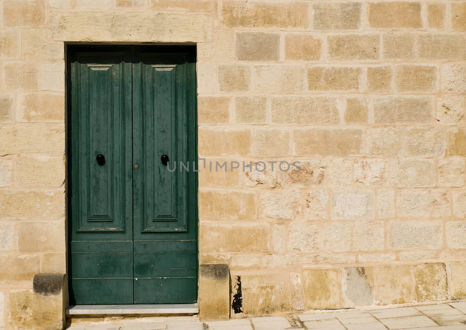 A medieval and old house door in Mdina on the island of Malta