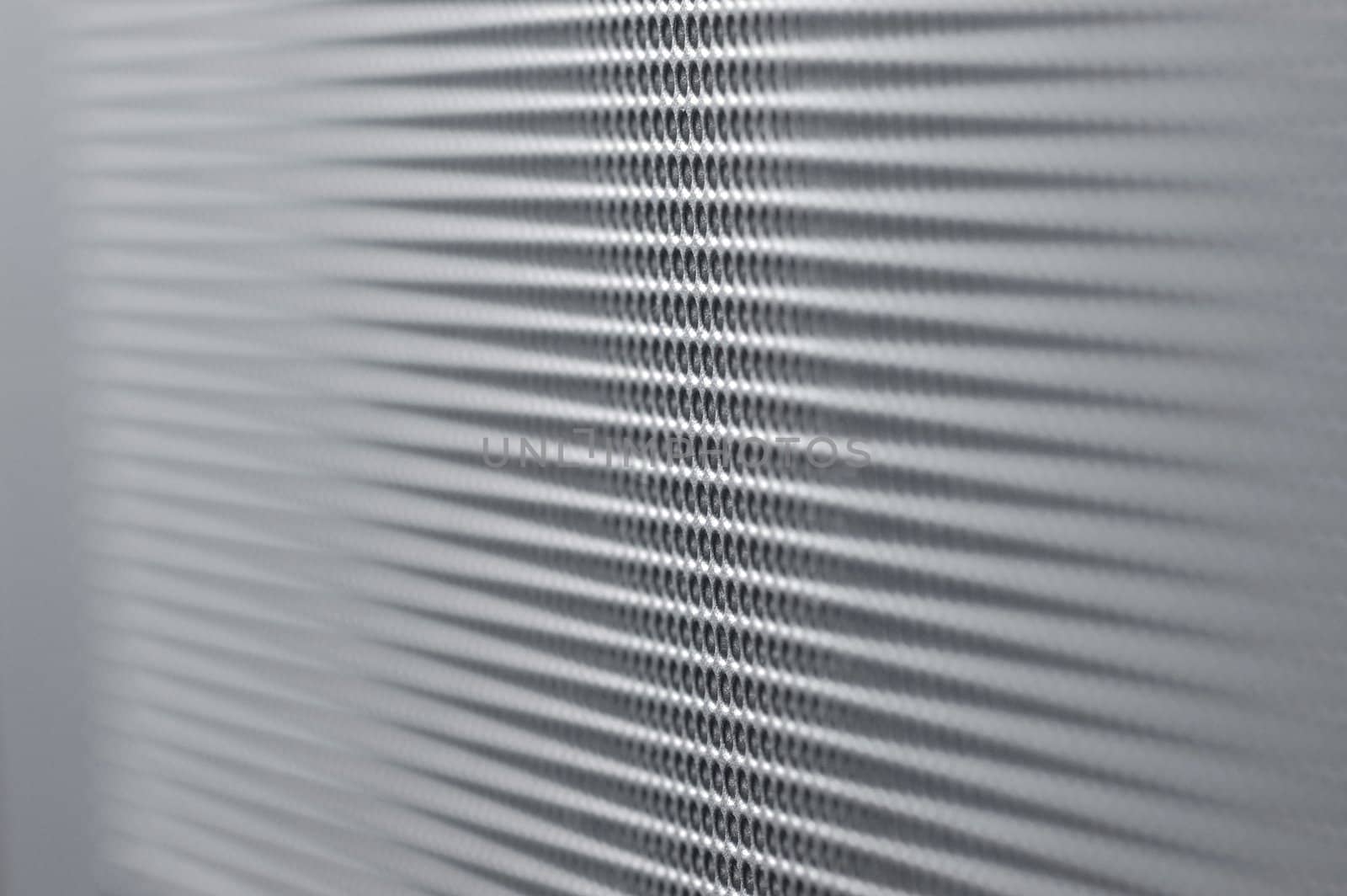 close -up of  metallic  sound-speaker