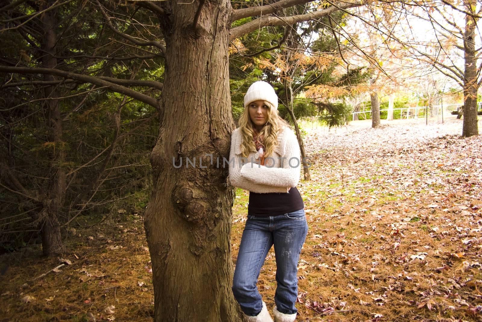 young girl in the park