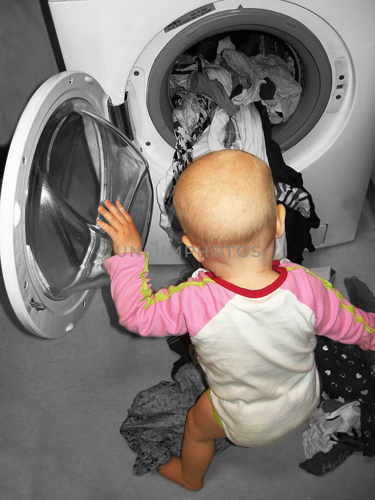 Boring laundry when your adult a big joy when youre small.......