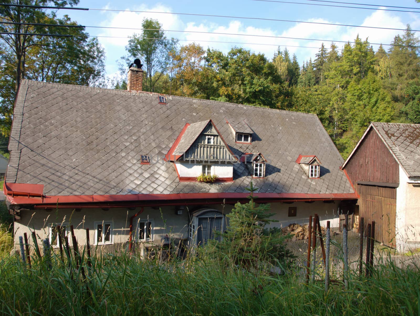 small village building, it has interest roof