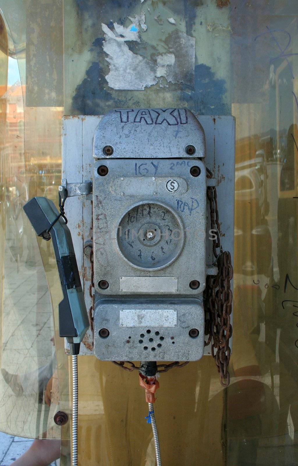 old telephone booth in Split (Croatia)