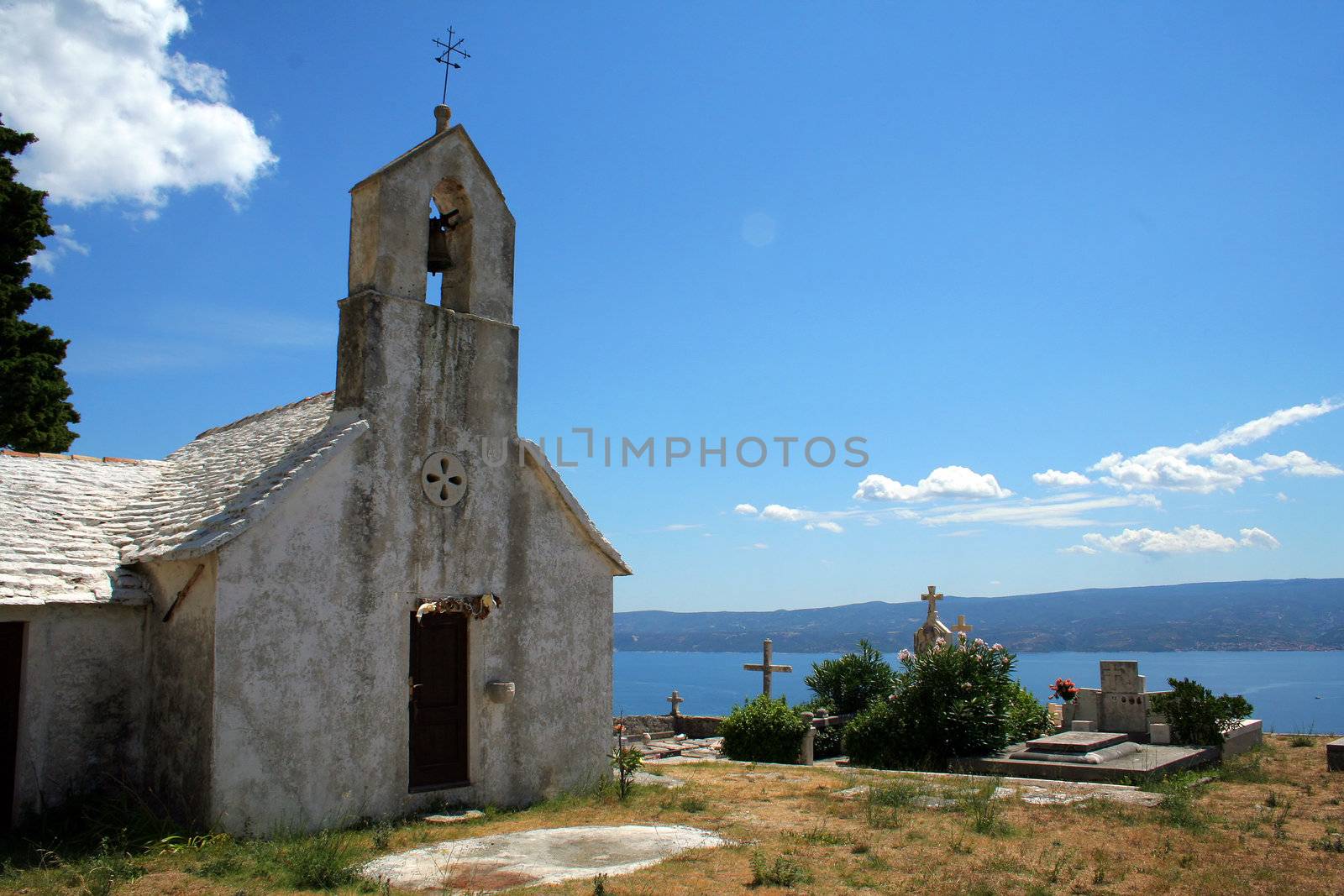 old chapel and cemetery in Croatia