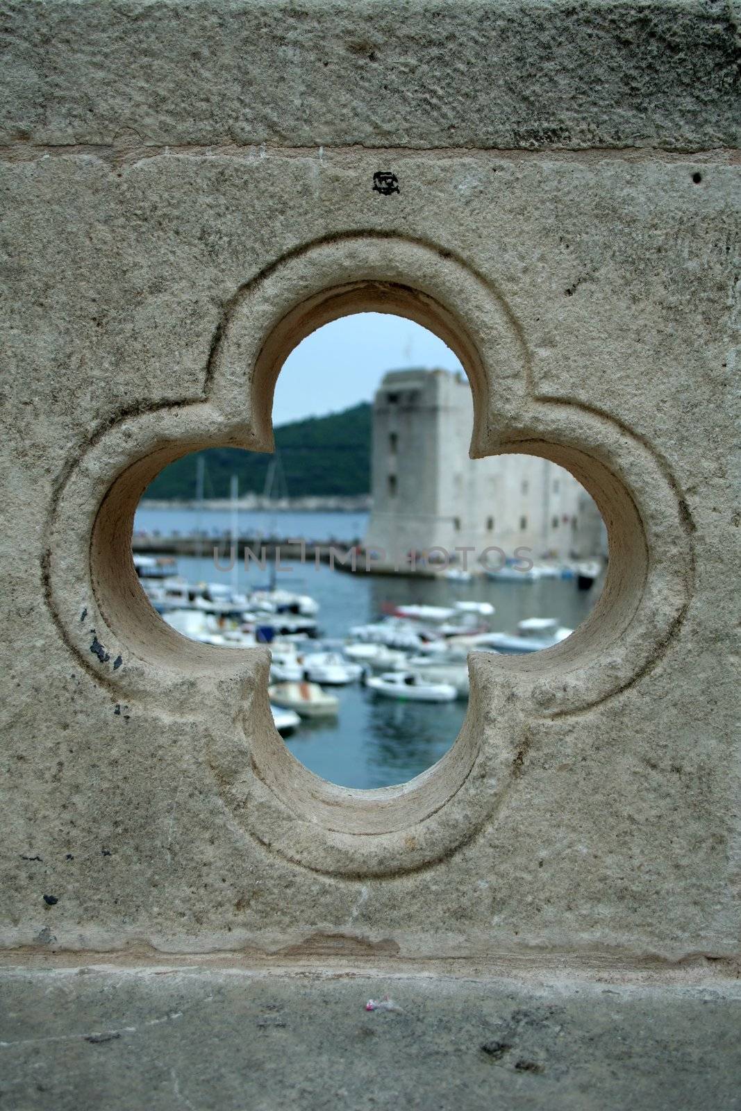 port in Dubrovnik in the hole by furzyk73