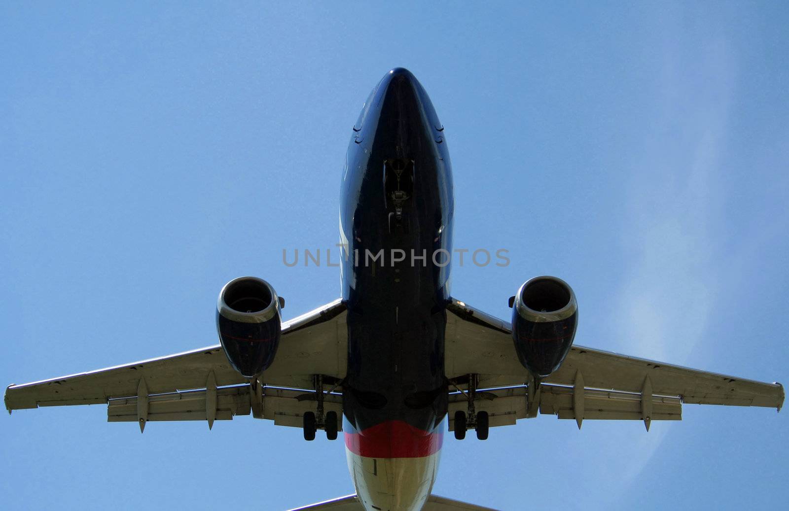 aeroplane closing to airport near Dubrovnik