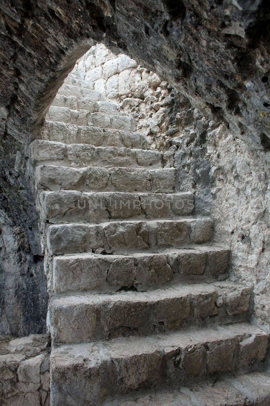 ancient stairs in Ston (Croatia)