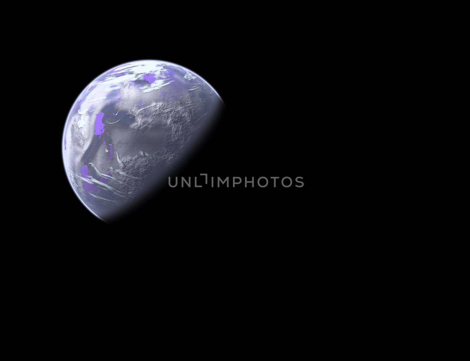 earthlike planet in space by furzyk73