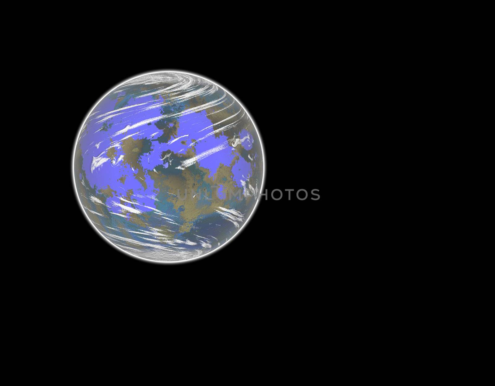 blue planet in space by furzyk73