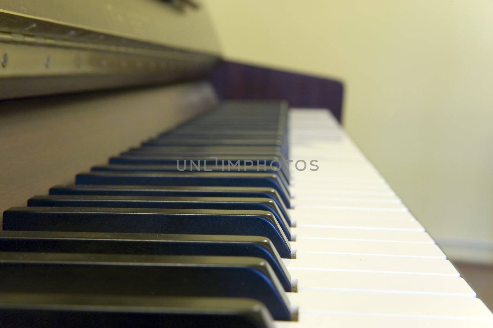 raw of black and white piano keys