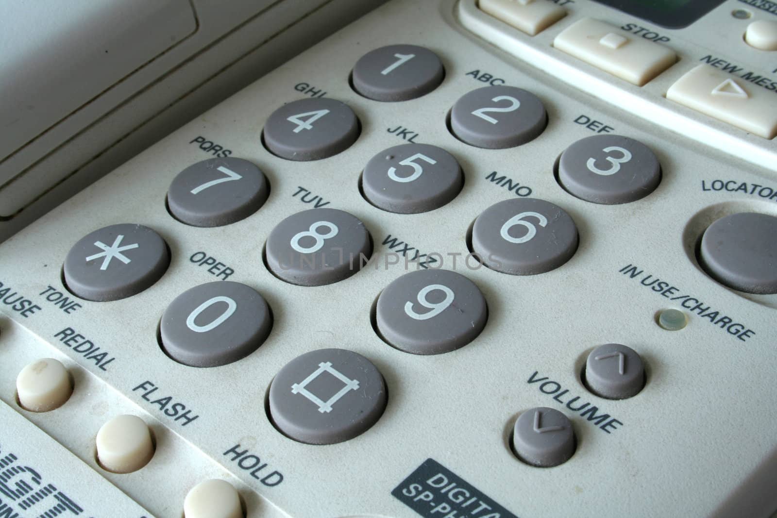 modern telephone - keyboard's closeup