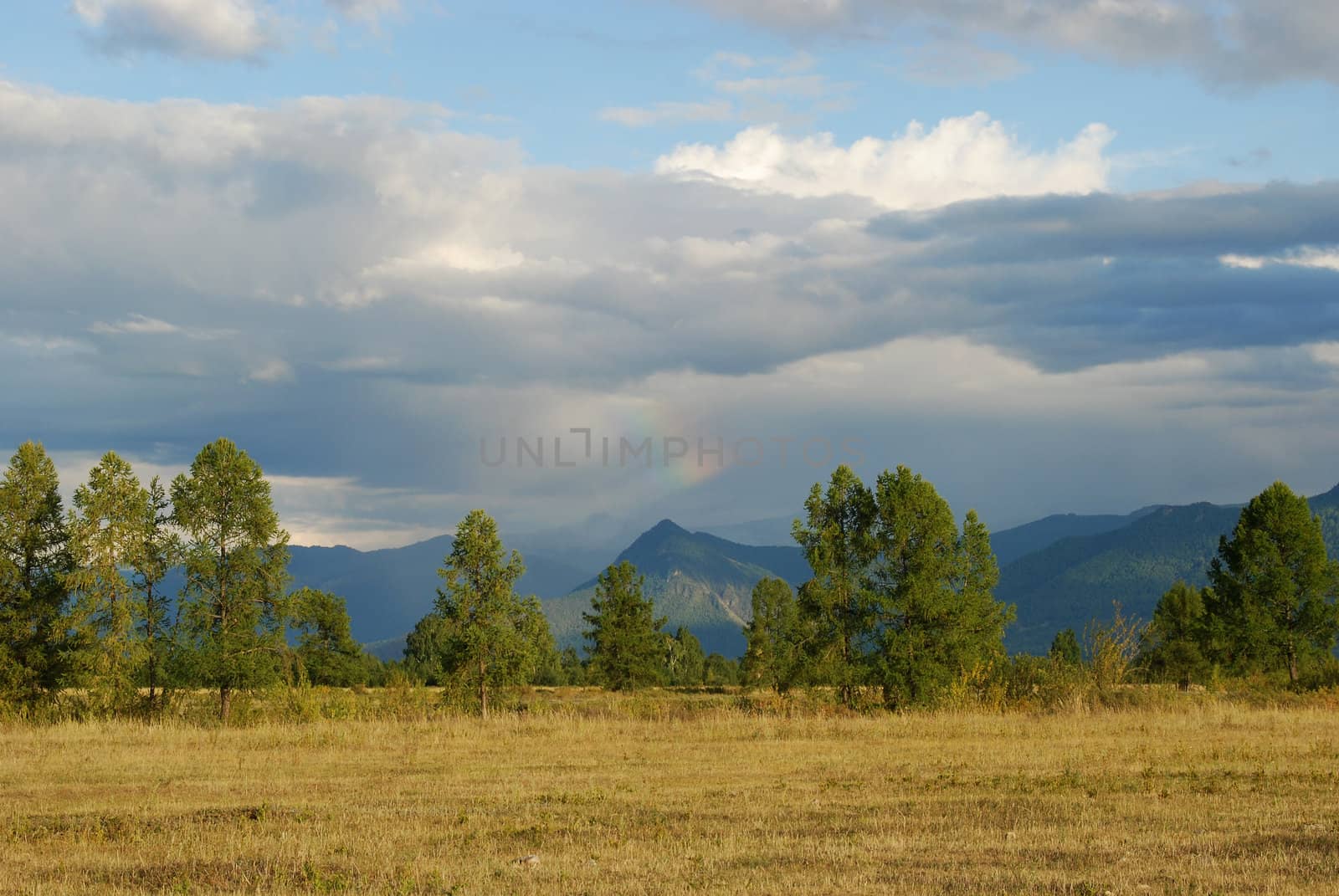 rainbow over the mountains by prizzz