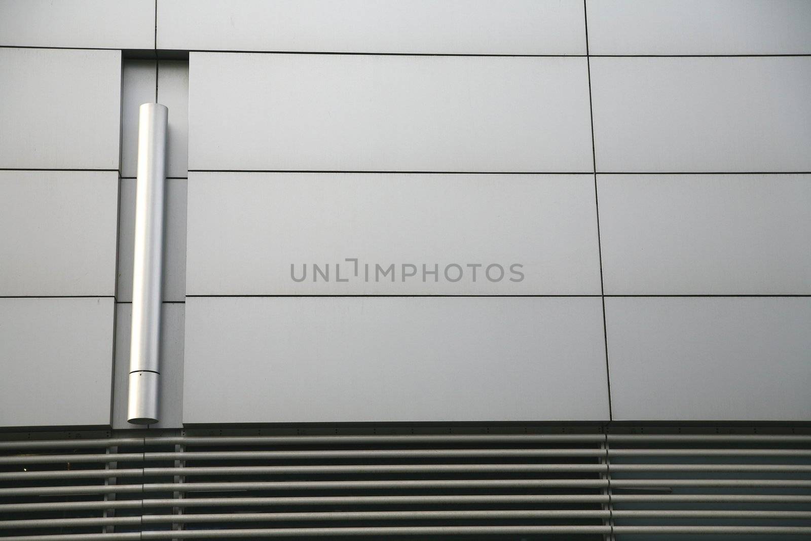 steel wall of modern trade center 