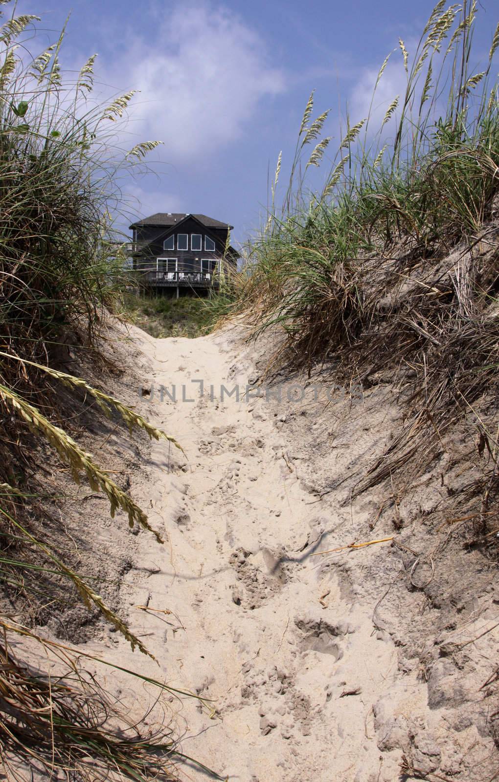 Beach House Framed with Dune
 by ca2hill