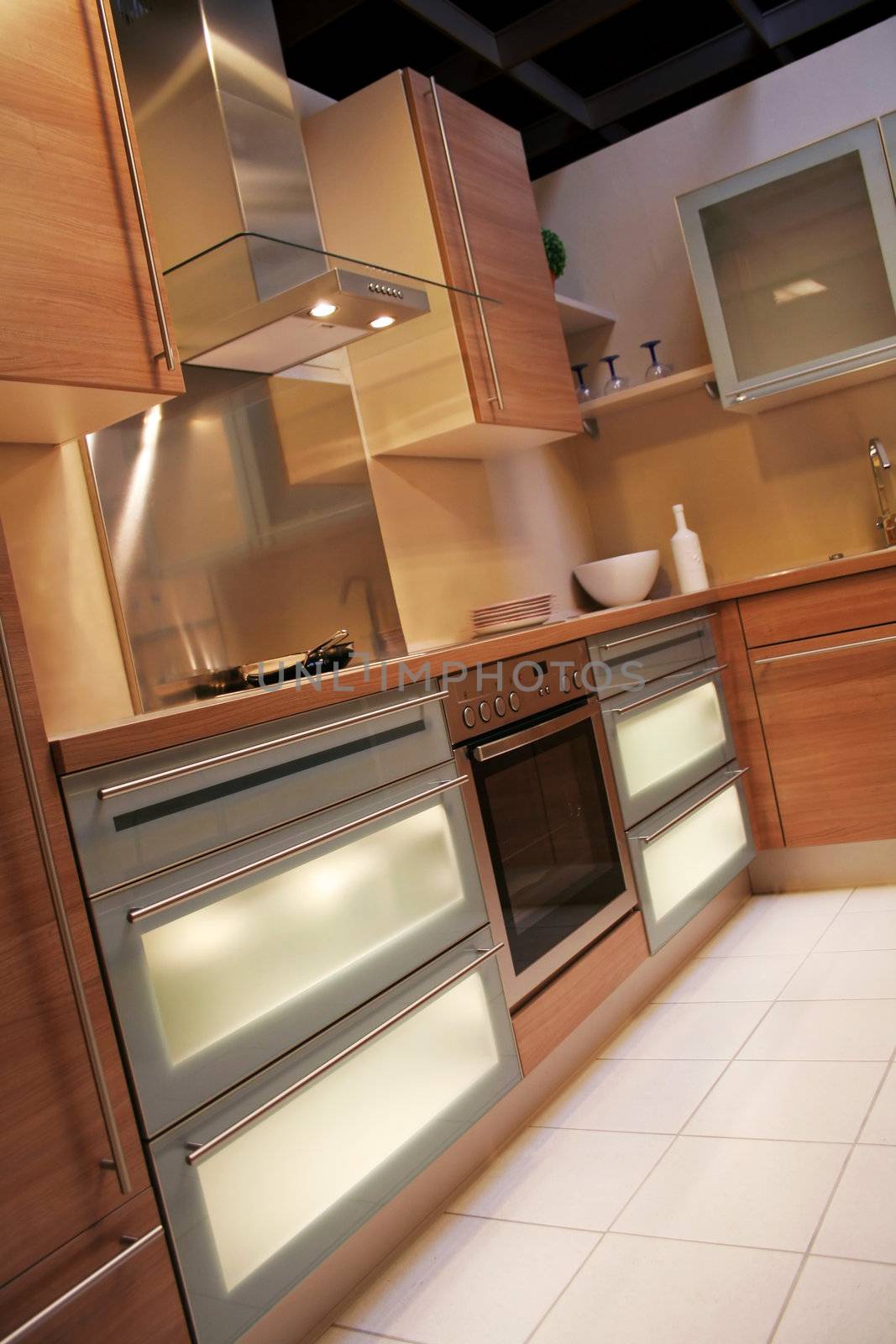 detail in a modern and new kitchen