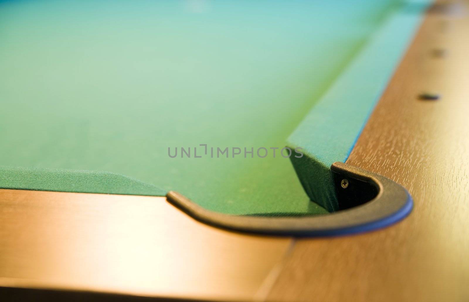 corner of pool table with sharp pocket