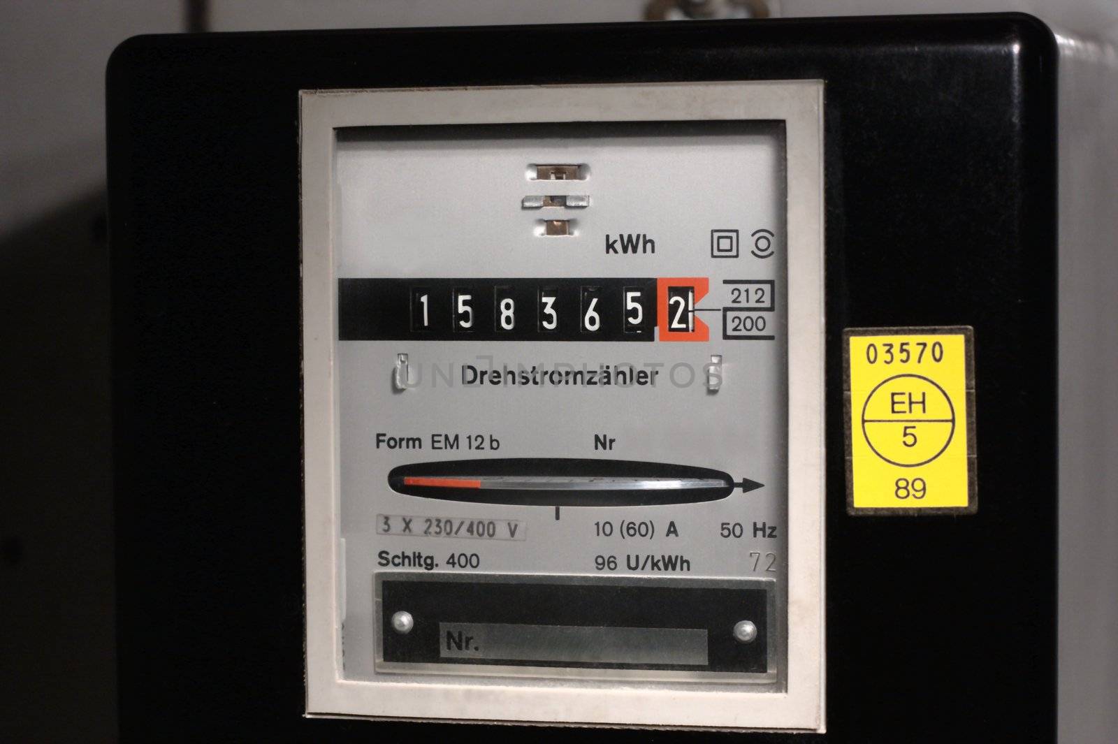 German electricity meter for home usage measurement / closeup