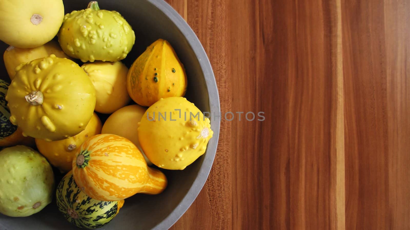 any marrows as still life on a wooden table