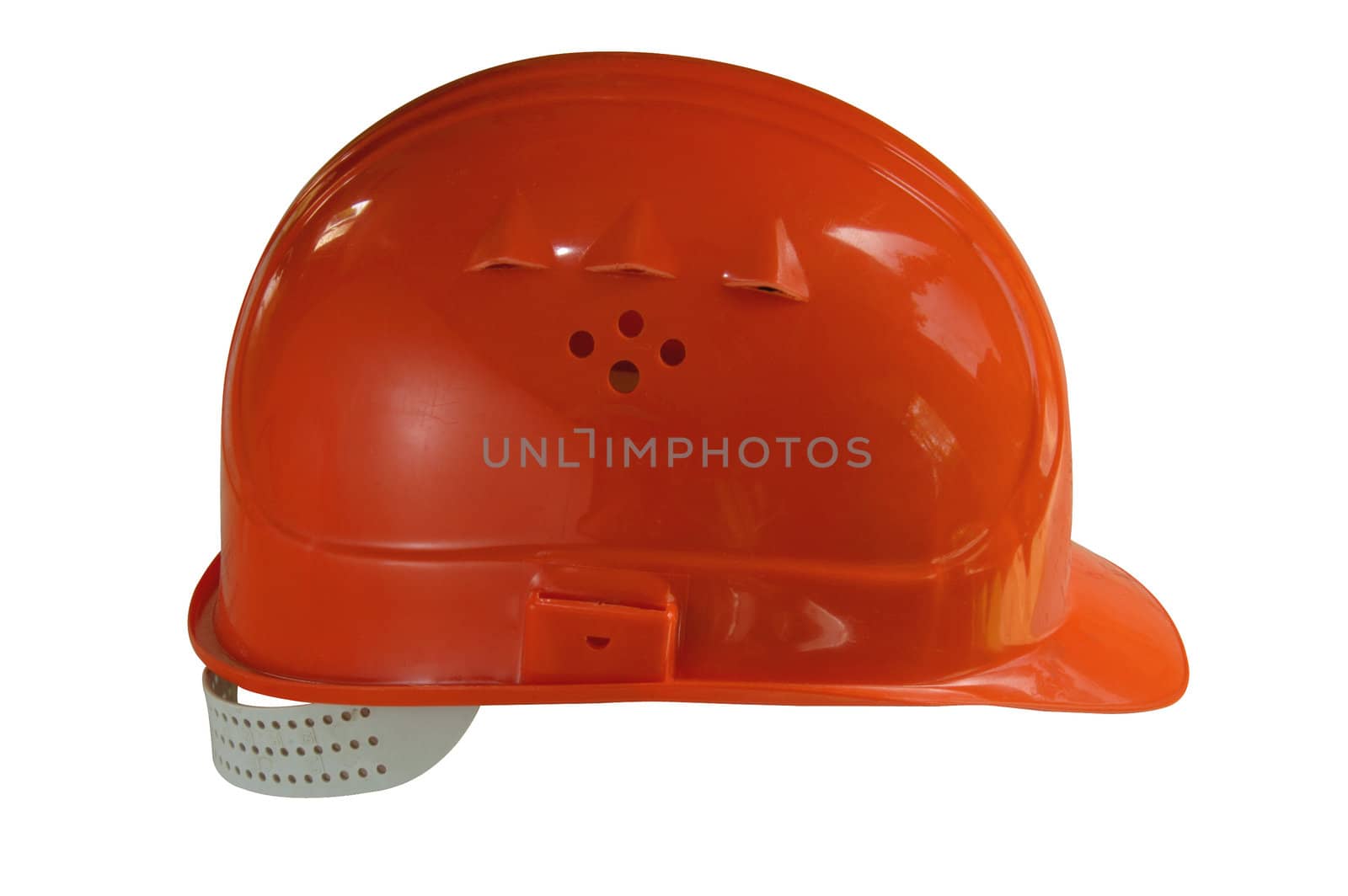 A worker's safety helmet, isolated on white, with clipping path.