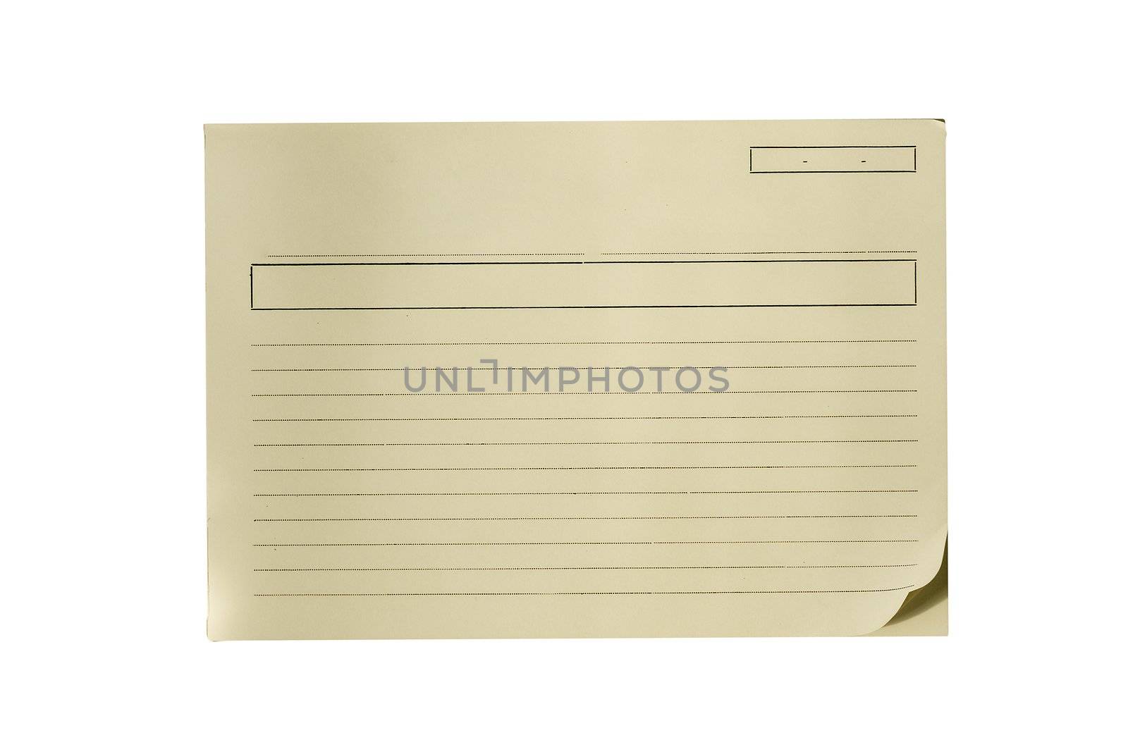 image of a blank piece of paper ready to edit