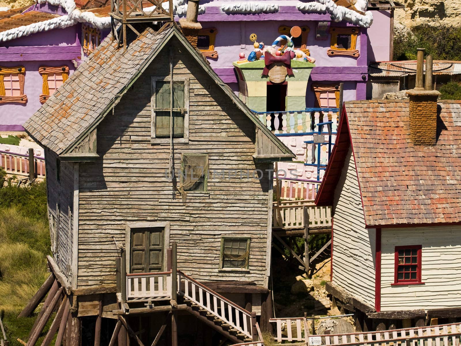 Cabins and houses built of wood in Malta