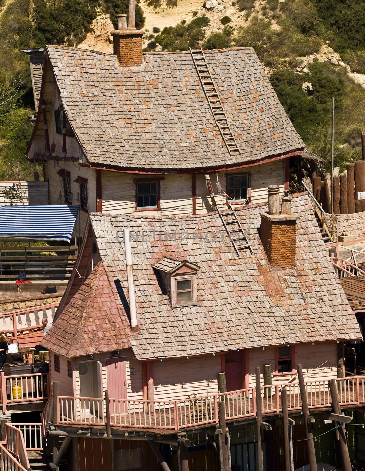 Cabins and houses built of wood in Malta