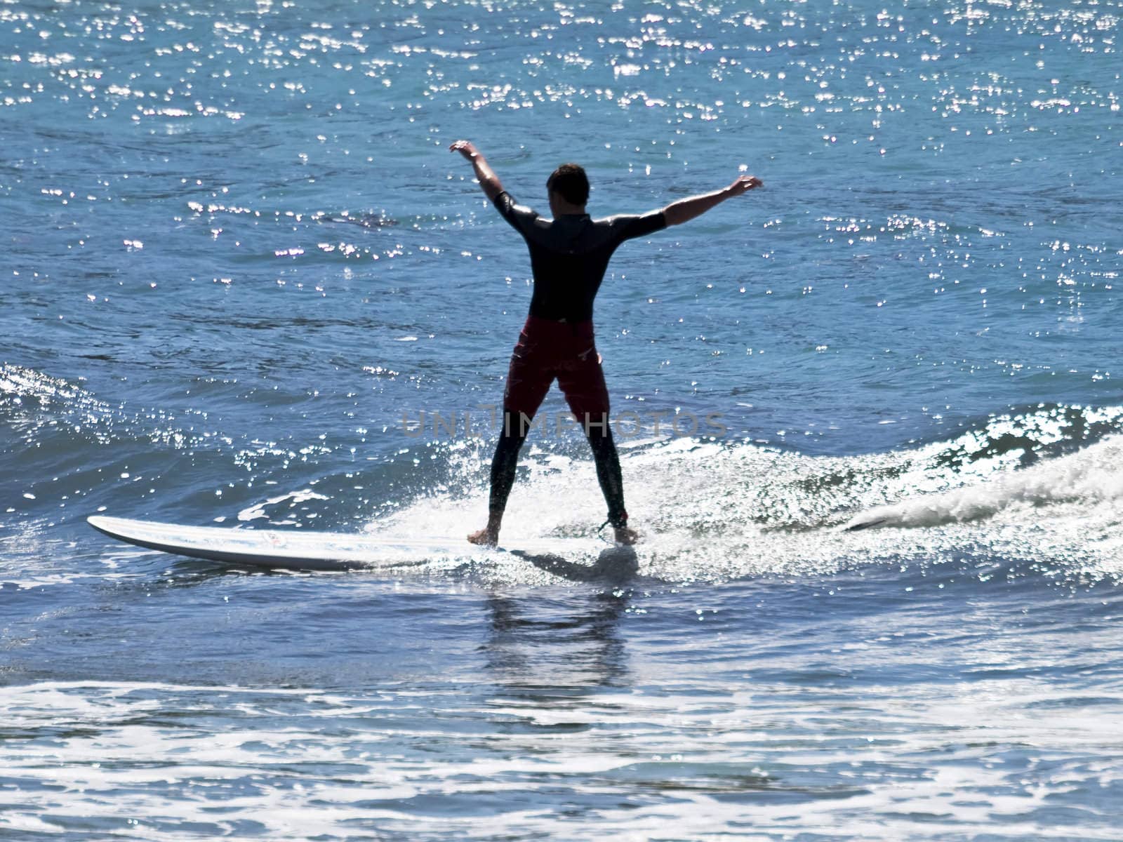 Surfing the waves is a very rare event in Malta