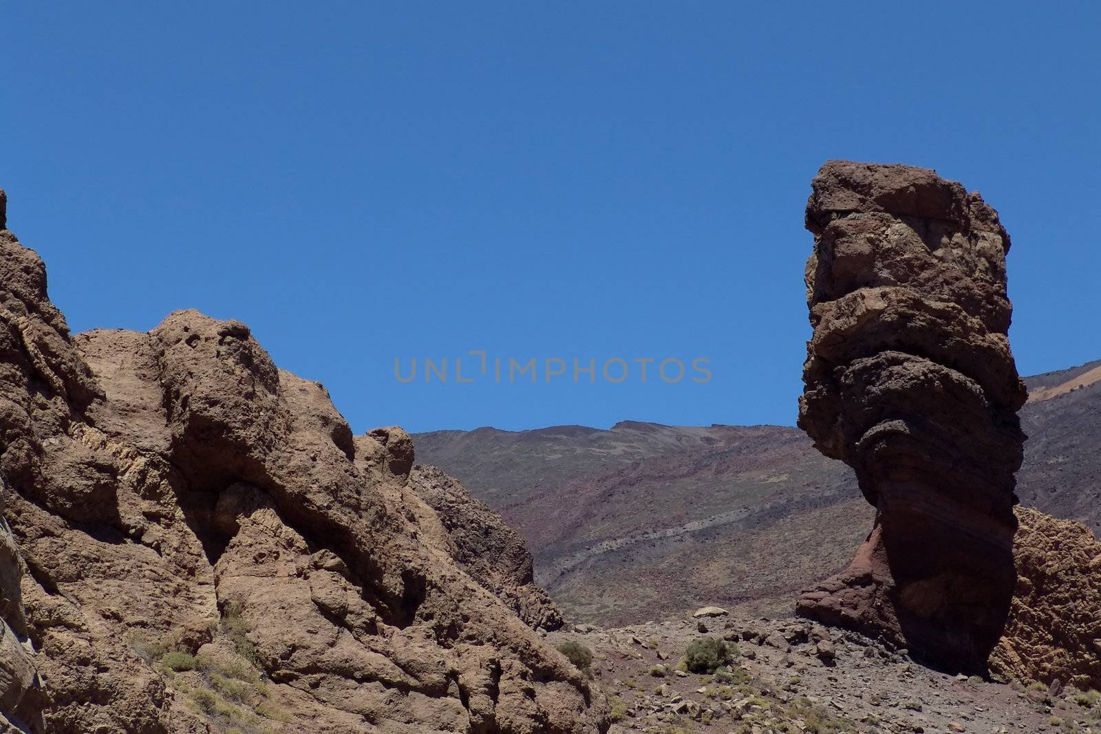 big rock at el teide in tenerife island