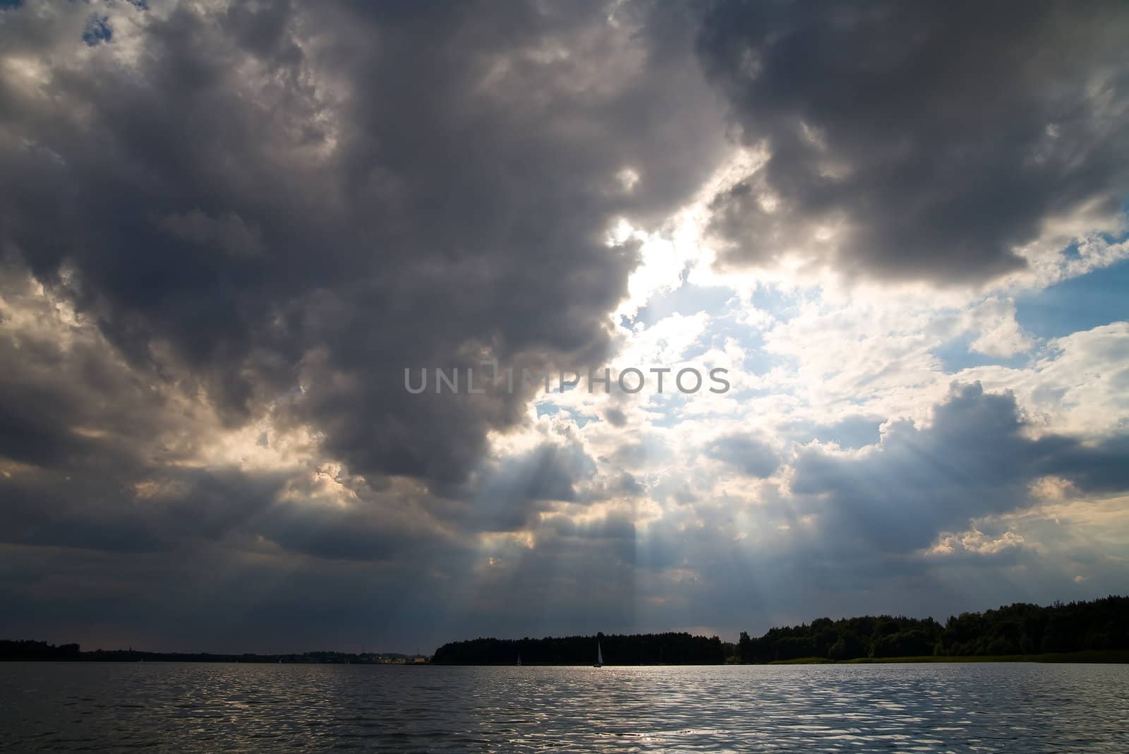 cloudy weather on the lake by furzyk73