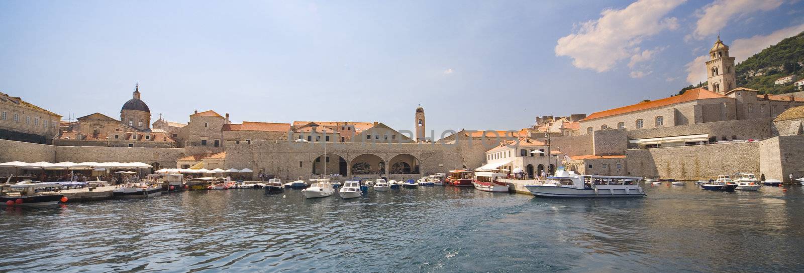 Dubrovnik, Croatia - view from seaside on the old port