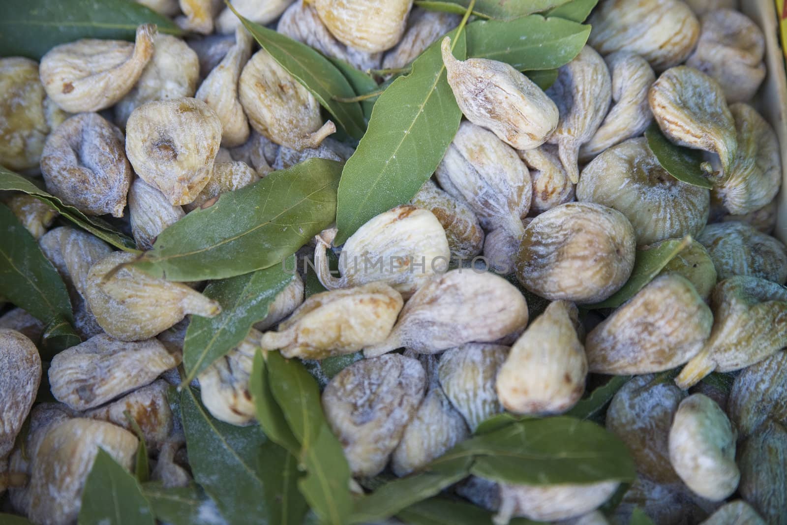 delicious figs on croatian market - small depth of field