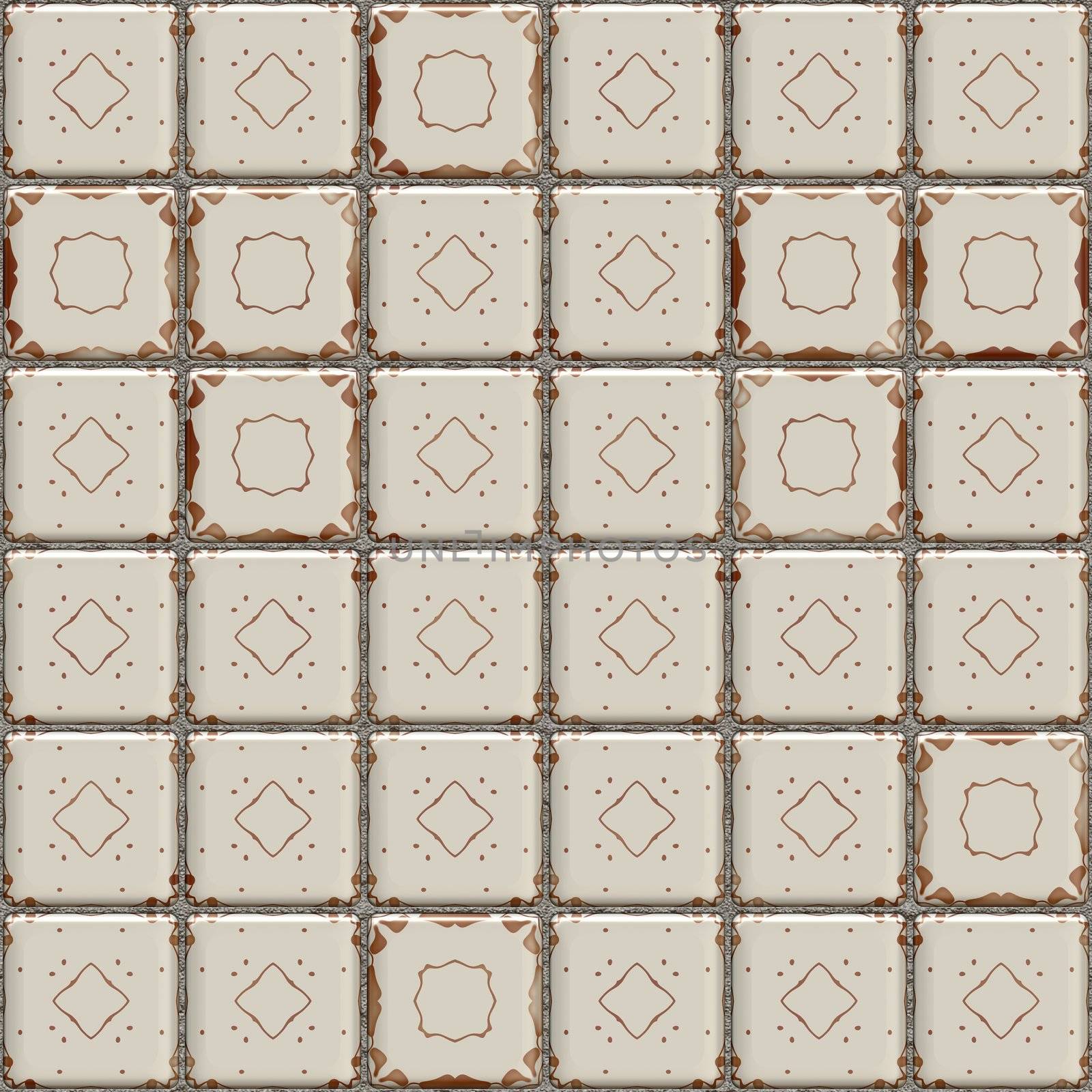 seamless 3d texture of old grunge ceramic wall 