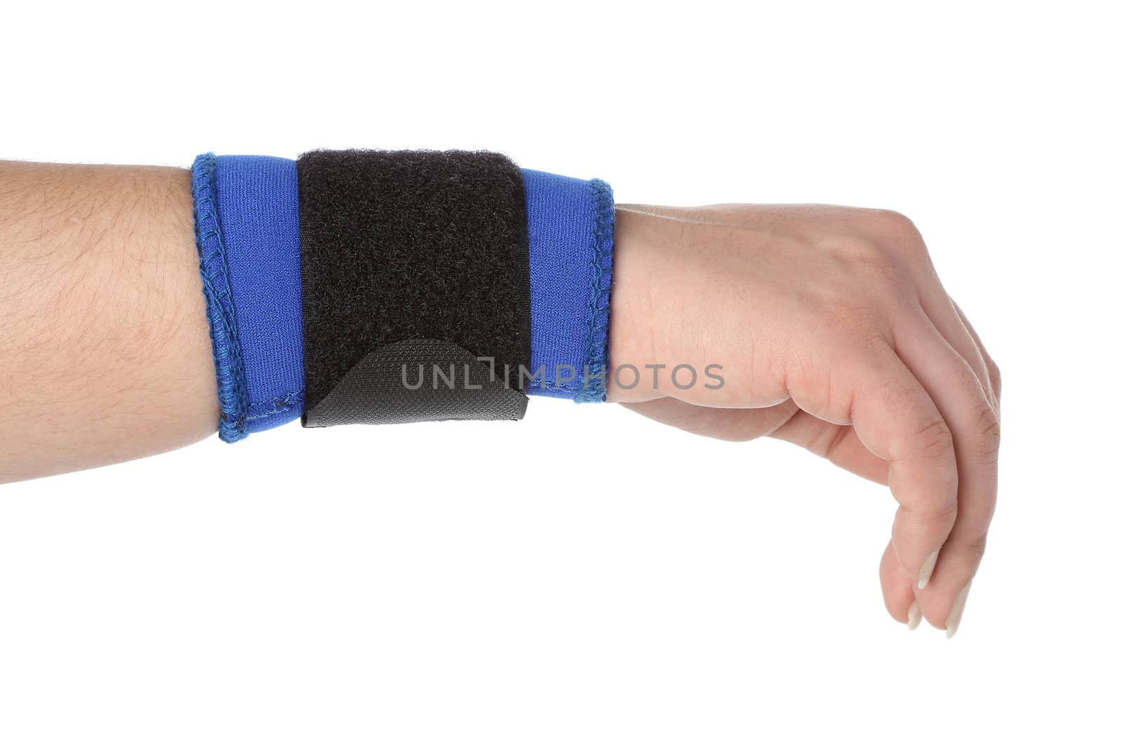 Human hand with a wrist brace by Erdosain