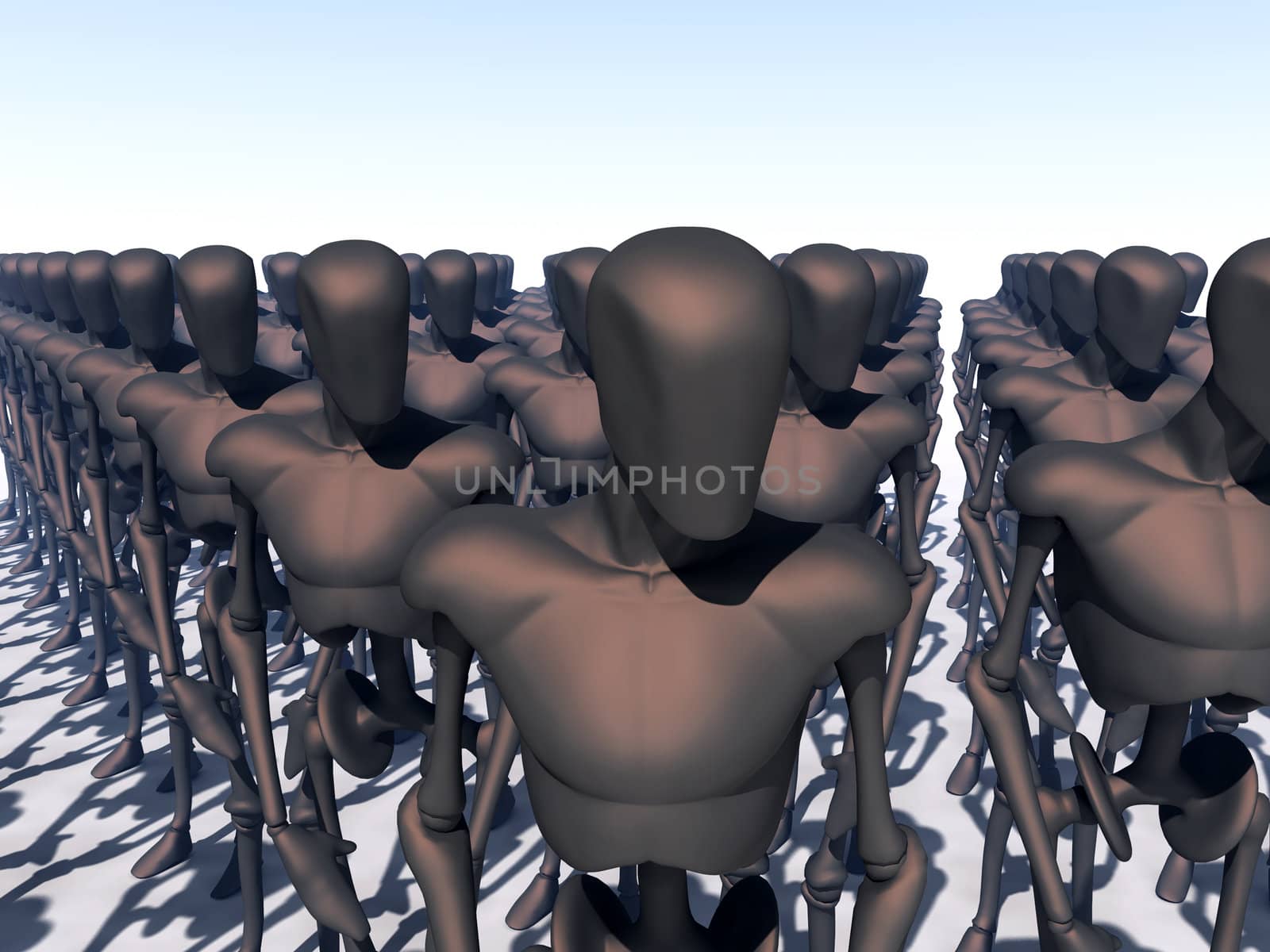 Concept image about being conformist and identical.