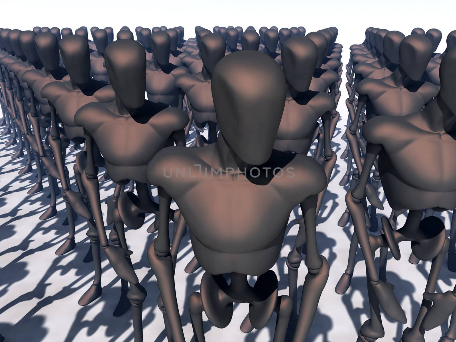 Concept image about being conformist and identical.