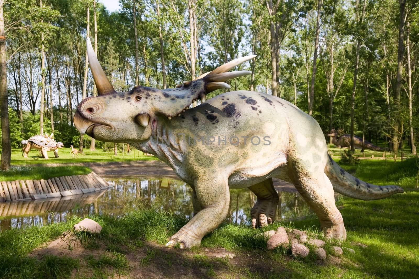 Jurassic park - set of dinosaurs - Styracosaurus albertensis